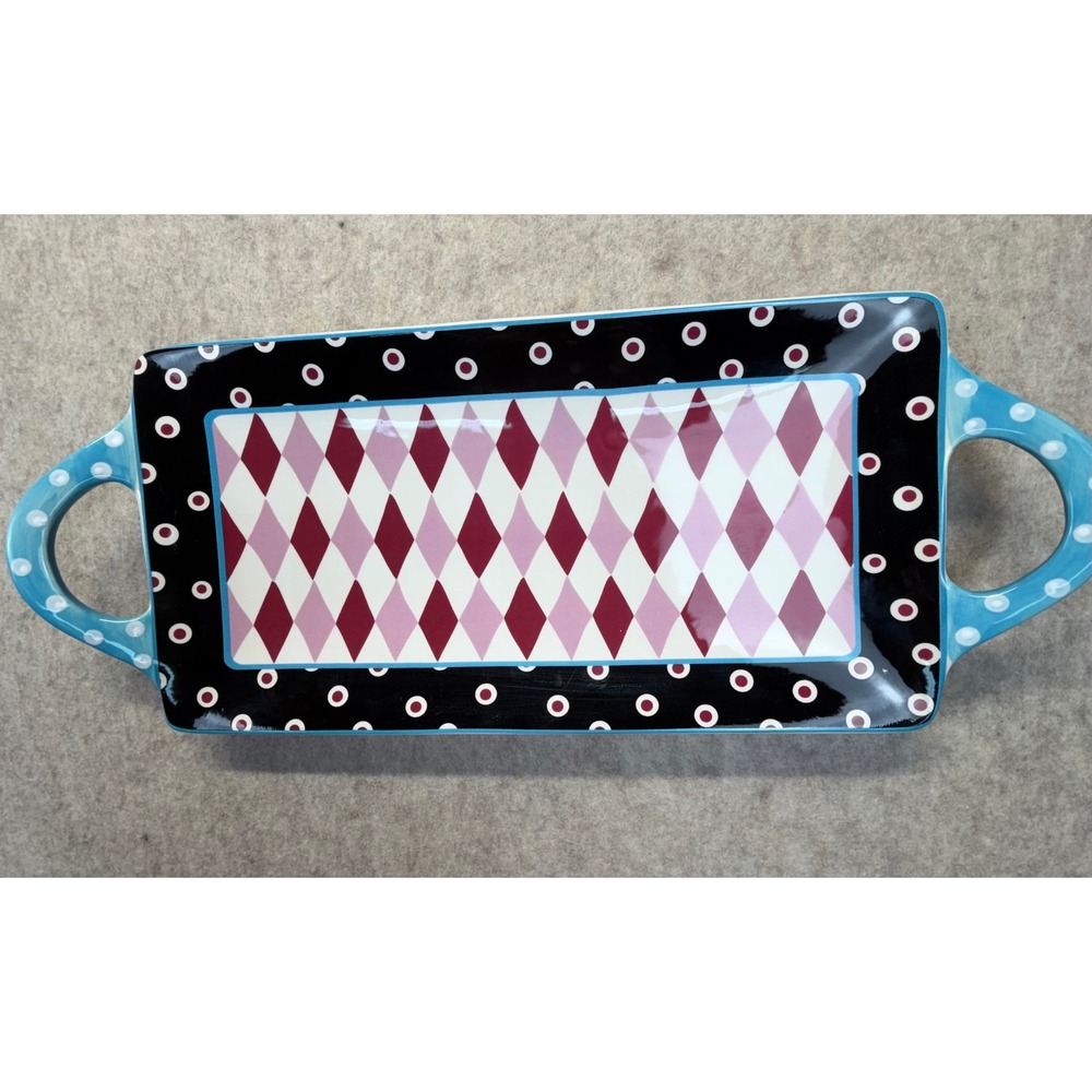 Certified International Serving Tray Unisex OS Multicolor Hearts of Hope 2019